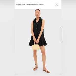 Tuckernuck Black Eyelet Sleeveless Mini Dress